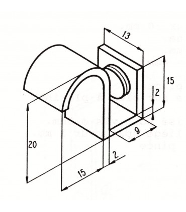 Poignée tirette étroite pour porte de vitrine en verre 