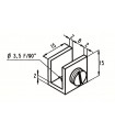 Pince fixe pour vitrine en verre Pince fixe pour vitrine en verre