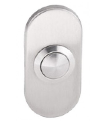 Bouton de sonnette oblong en inox brossé