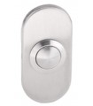 Bouton de sonnette forme oblong 64/30 mm en inox brossé