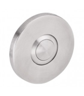 Bouton de sonnette rond en inox brossé Bouton de sonnette rond en inox brossé