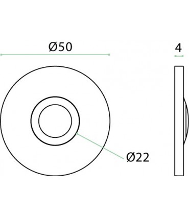 Bouton de sonnette rond en inox brossé