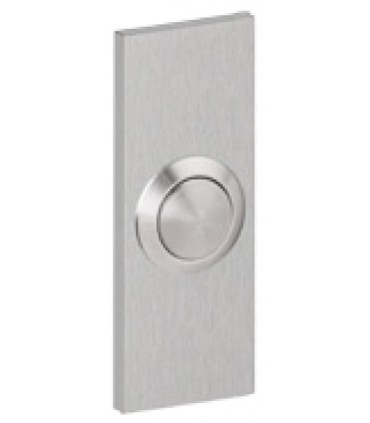 Bouton de sonnette rectangulaire en inox brossé