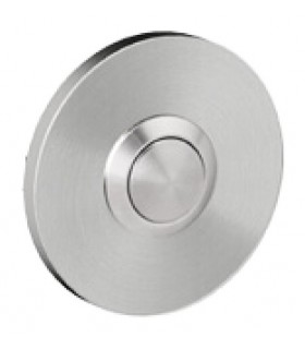 Bouton de sonnette rond en inox brossé Bouton de sonnette rond en inox brossé