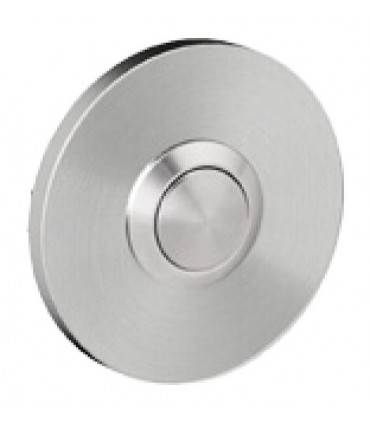 Bouton de sonnette rond en inox brossé