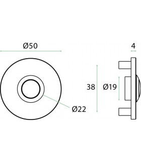 Bouton de sonnette rond en inox brossé Bouton de sonnette rond en inox brossé
