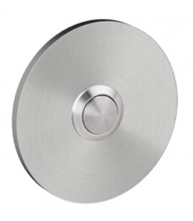 Bouton de sonnette rond en inox brossé Bouton de sonnette rond en inox brossé