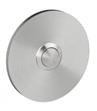 Bouton de sonnette rond en inox brossé