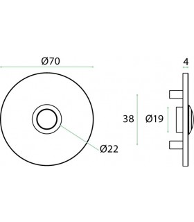 Bouton de sonnette rond en inox brossé Bouton de sonnette rond en inox brossé