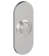 Bouton de sonnette oblong en inox brossé