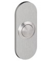 Bouton de sonnette forme oblong 65/30 mm en inox brossé