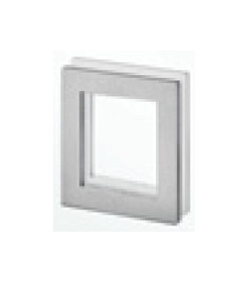 Poignée inox 90 mm à coller sur porte coulissante en verre Poignée inox 90 mm à coller sur porte coulissante en verre