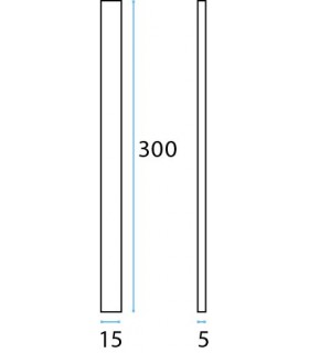 Poignée inox 300 mm à coller sur porte coulissante en verre Poignée inox 300 mm à coller sur porte coulissante en verre