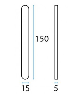 Poignée inox 150 mm à coller sur porte coulissante en verre Poignée inox 150 mm à coller sur porte coulissante en verre