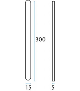 Poignée inox 300 mm à coller sur porte coulissante en verre Poignée inox 300 mm à coller sur porte coulissante en verre