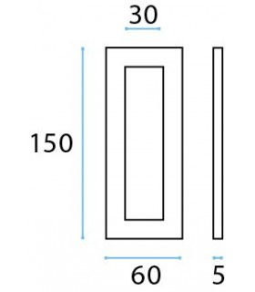 Poignée inox 150 mm à coller sur porte coulissante en verre Poignée inox 150 mm à coller sur porte coulissante en verre