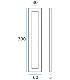 Poignée inox 300 mm à coller sur porte coulissante en verre Poignée inox 300 mm à coller sur porte coulissante en verre