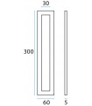 Poignée inox 300 mm à coller sur porte coulissante en verre Poignée inox 300 mm à coller sur porte coulissante en verre