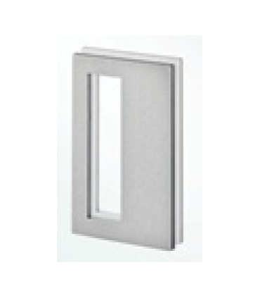 Poignée inox 150 mm à coller sur porte coulissante en verre