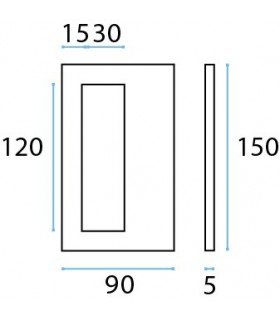 Poignée inox 150 mm à coller sur porte coulissante en verre Poignée inox 150 mm à coller sur porte coulissante en verre