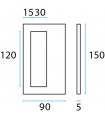 Poignée inox 150 mm à coller sur porte coulissante en verre Poignée inox 150 mm à coller sur porte coulissante en verre