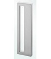 Poignée inox rectangle 300 mm à coller sur porte coulissante en verre