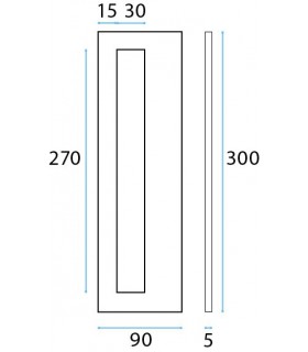 Poignée inox 300 mm à coller sur porte coulissante en verre Poignée inox 300 mm à coller sur porte coulissante en verre