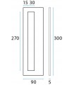 Poignée inox 300 mm à coller sur porte coulissante en verre Poignée inox 300 mm à coller sur porte coulissante en verre