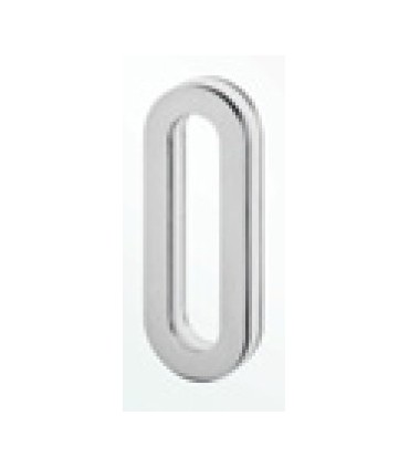 Poignée inox 150 mm à coller sur porte coulissante en verre