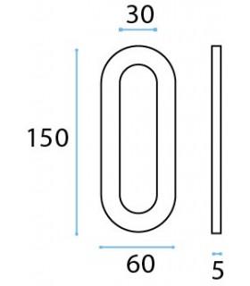 Poignée inox 150 mm à coller sur porte coulissante en verre Poignée inox 150 mm à coller sur porte coulissante en verre