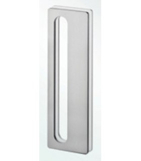 Poignée inox 300 mm à coller sur porte coulissante en verre Poignée inox 300 mm à coller sur porte coulissante en verre