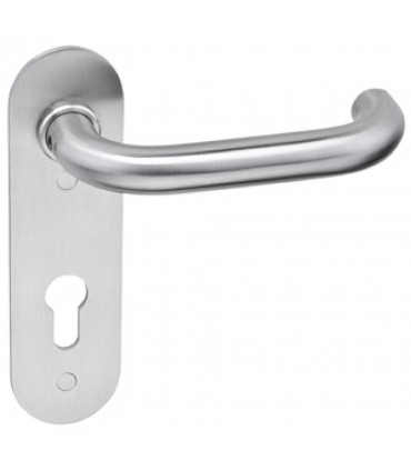 Paire de plaque courte arrondie pour poignée béquille