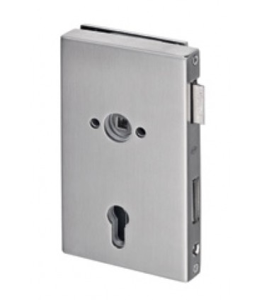 Serrure rectangulaire verticale pour porte en verre