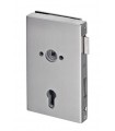 Serrure rectangulaire verticale pour porte en verre
