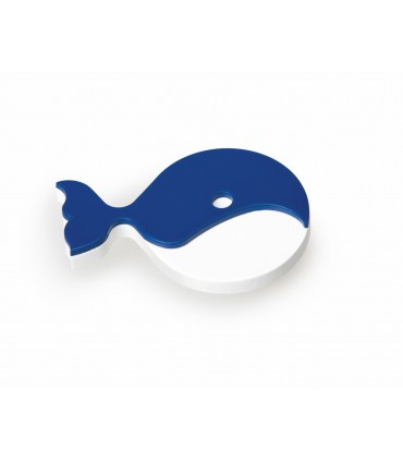 Poignée bouton explorer baleine bleu