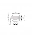 Pince fixe pour vitrine en verre d'épaisseur 4 à 6 mm Pince fixe pour vitrine en verre d'épaisseur 4 à 6 mm
