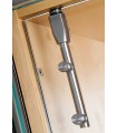 Charnière verticale en inox pour porte de vitrine en verre Charnière verticale en inox pour porte de vitrine en verre