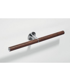 Porte serviette double en inox et bois de Wengé Porte serviette double en inox et bois de Wengé
