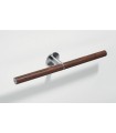 Porte serviette double en inox et bois de Wengé Porte serviette double en inox et bois de Wengé