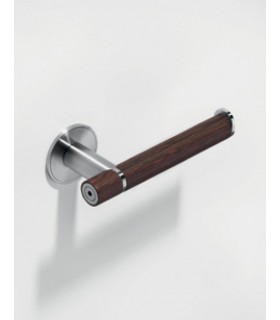 Porte rouleau papier wc en inox et bois Wengé Porte rouleau papier wc en inox et bois Wengé