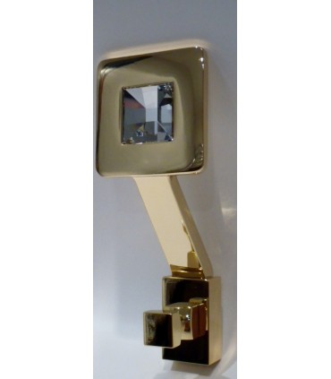 Patère reflex cristal de Swarovski doré brillant