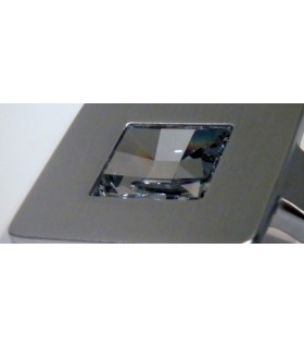 Patère reflex cristal de Swarovski chromé satiné