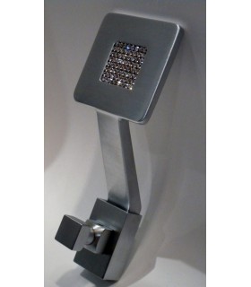 Patère Zen Mesh cristal de Swarovski chromé satiné