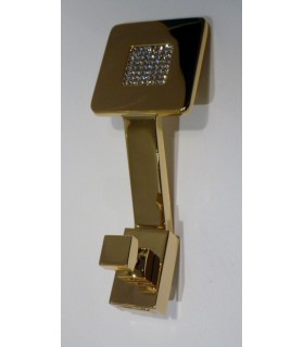 Patère Zen Mesh cristal de Swarovski doré brillant