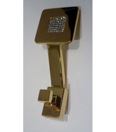 Patère Zen Mesh cristal de Swarovski doré brillant