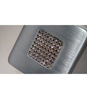 Patère Zen Mesh cristal de Swarovski chromé satiné