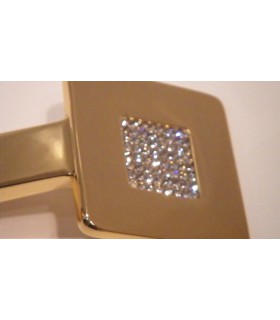 Patère Zen Mesh cristal de Swarovski doré brillant