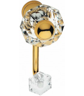 Patère D-crystal laiton poli