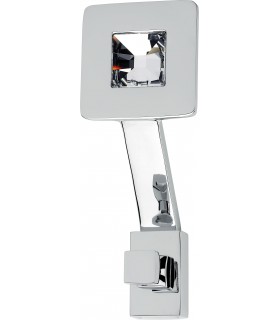 Patère reflex cristal de Swarovski et chrome brillant