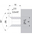 Profil aluminium support de joint d'étanchéité Profil aluminium support de joint d'étanchéité